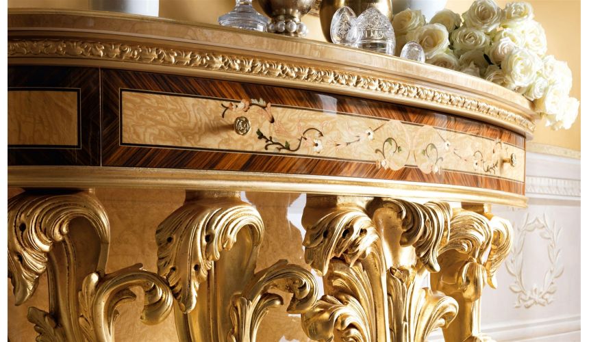 Console & Sofa Tables Demilune console table. From our exclusive empire collection.