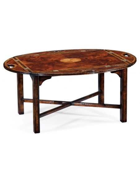 High End Furniture Rectangular Butler'S Tray Table