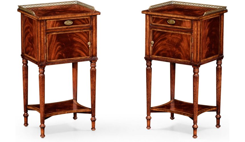 Regency Style Mahogany Bedside Cabinets 24
