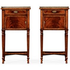 Square & Rectangular Side Tables Regency style Mahogany Bedside Cabinets-24 2
