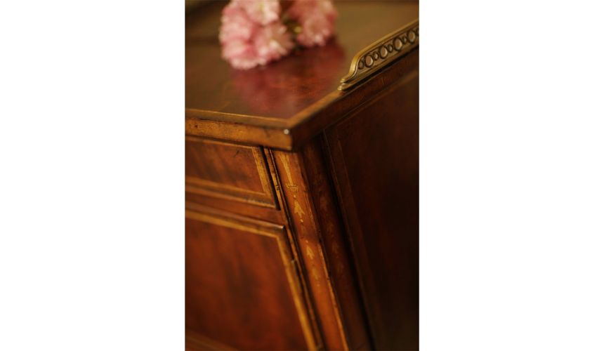 Square & Rectangular Side Tables Regency style Mahogany Bedside Cabinets-24