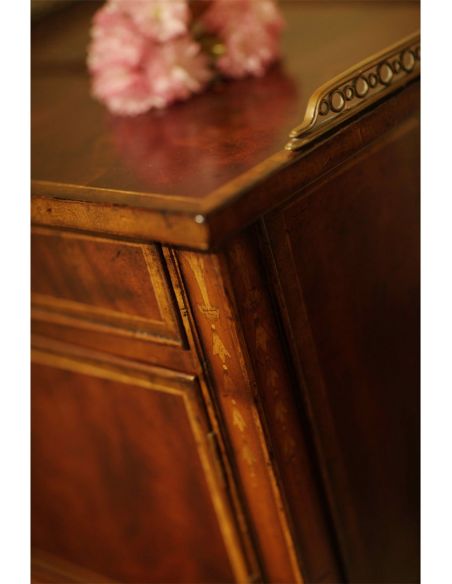 Square & Rectangular Side Tables Regency style Mahogany Bedside Cabinets-24