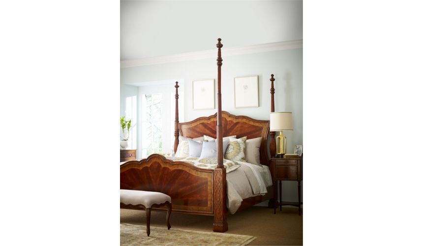 Square & Rectangular Side Tables Regency style Mahogany Bedside Cabinets-24