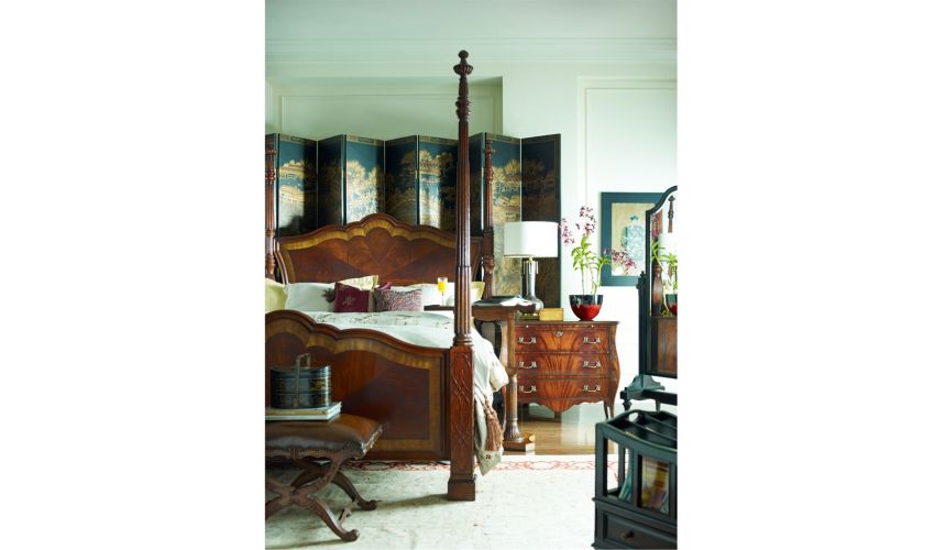 Round & Oval Side Tables Walnut Neo-Classically Footstool-43