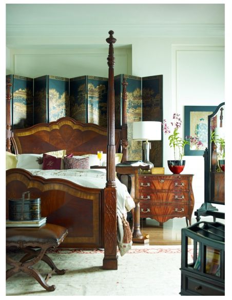 Round & Oval Side Tables Walnut Neo-Classically Footstool-43