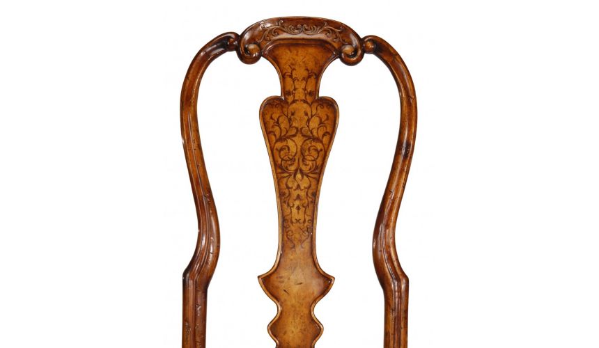 Dining Chairs High End Dining Rooms Furniture Veneered Back Side Chair Walnut wood