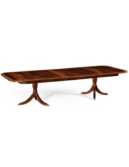 High End Dining Rooms Extending Mahogany Large Dining Table,