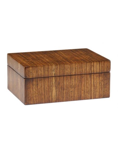 Home Accessories Luxurious Home Accents and Decor Zebrano Veneer Box