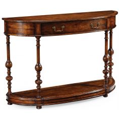 Console & Sofa Tables Walnut Demilune Console Table in Medium Walnut