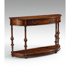 Console & Sofa Tables Walnut Demilune Console Table in Medium Walnut 2