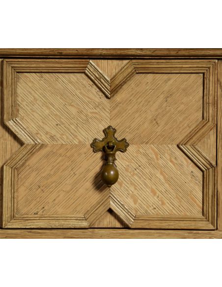 Light oak Tudor style sideboard buffet