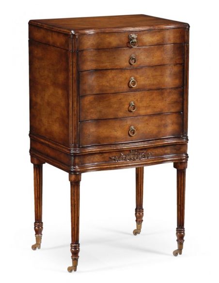 Walnut Stand Chest of Drawers laundry hamper
