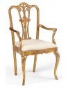 Dining Chairs 18th Century style Gilded Walnut Armchair-39