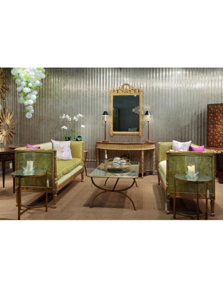 Napoleonic style Gilded Rectangular Mirror-62