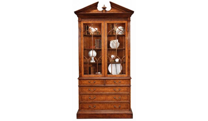 Breakfronts & China Cabinets Antique China Display Cabinet-74