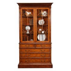 Breakfronts & China Cabinets Antique China Display Cabinet-74 2