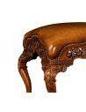 Luxury Leather & Upholstered Furniture Leather Upholstered Furniture Carved Footstool