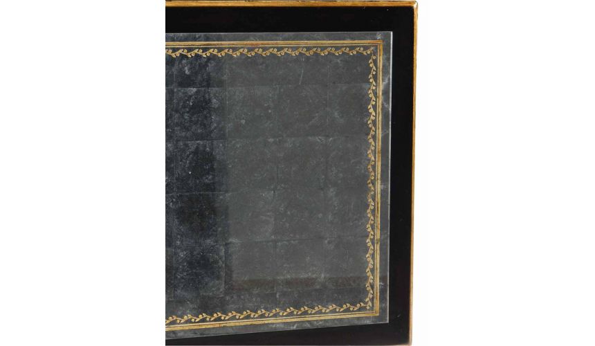 Rectangular and Square Coffee Tables Decorative Hand Painted Black Coffee Table-100