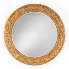 Decorative Accessories Round Hand Carved Mirror Home Accessories