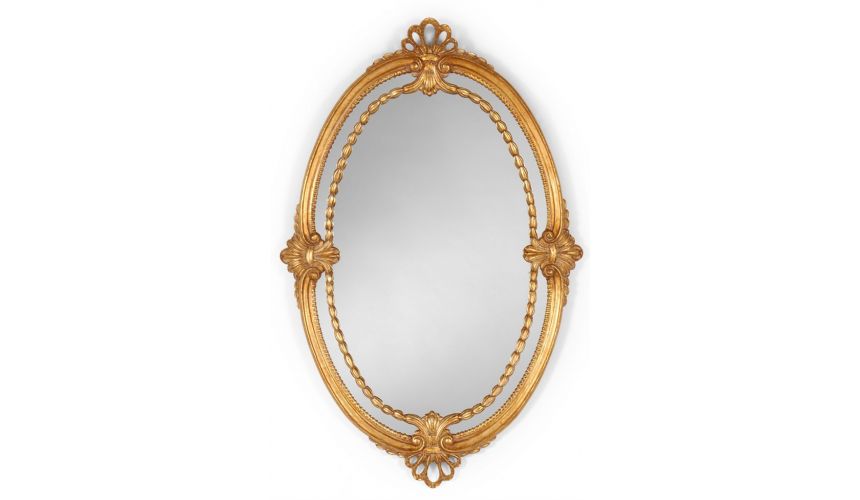 Elegant Adam style Oval Gilded Mirror-07