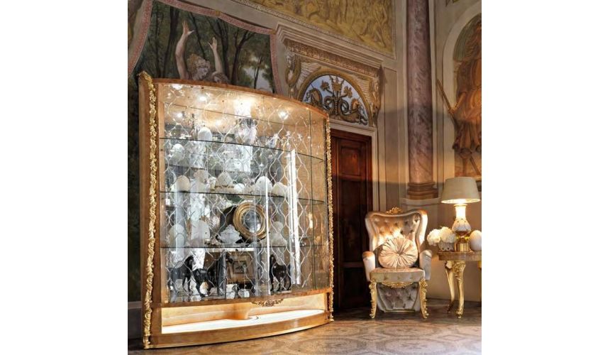Breakfronts & China Cabinets Glass Paneled Display Cabinet from our exclusive empire collection