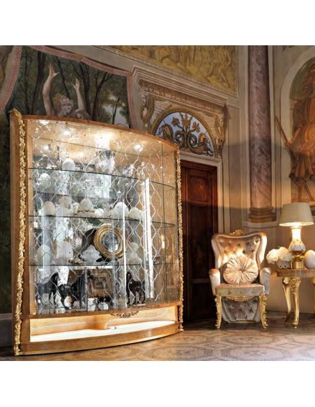 Breakfronts & China Cabinets Glass Paneled Display Cabinet from our exclusive empire collection