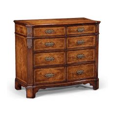 Chest of Drawers Chest Of Drawers Crotch Walnut with eight graduated drawers
