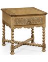 Gothic Style Furniture Light oak square side table