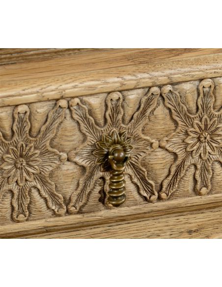 Gothic Style Furniture Light oak square side table