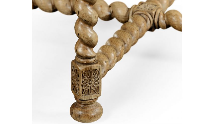 Gothic Style Furniture Light oak square side table