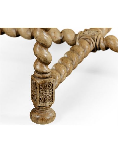 Gothic Style Furniture Light oak square side table