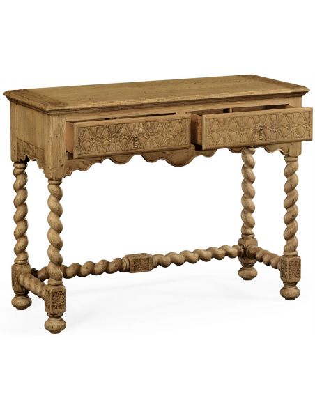 Square & Rectangular Side Tables Small Light oak console table