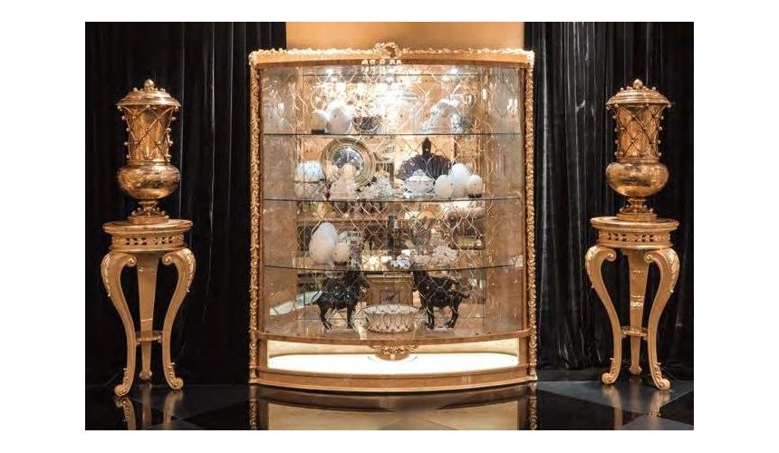 Breakfronts & China Cabinets Glass Paneled Display Cabinet from our exclusive empire collection