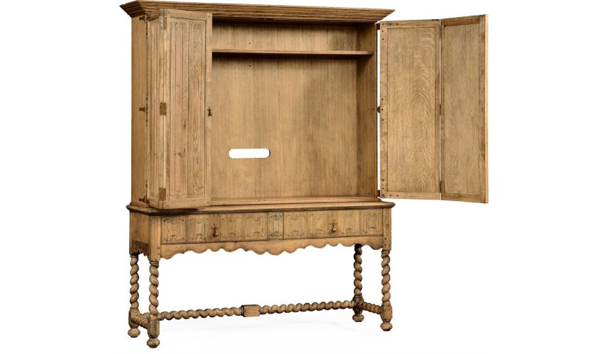 Entertainment Centers, TV Consoles, Pop Ups Natural oak TV cabinet
