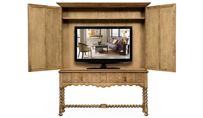 Entertainment Centers, TV Consoles, Pop Ups Natural oak TV cabinet
