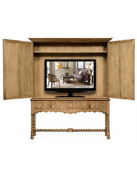 Entertainment Centers, TV Consoles, Pop Ups Natural oak TV cabinet
