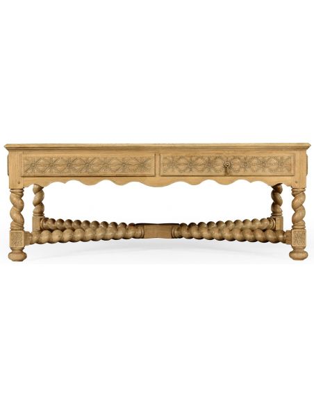 Coffee Tables Light oak square distressed coffee table