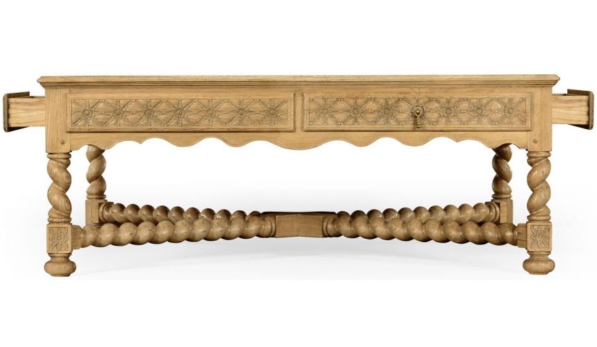 Coffee Tables Light oak square distressed coffee table