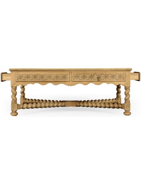 Coffee Tables Light oak square distressed coffee table