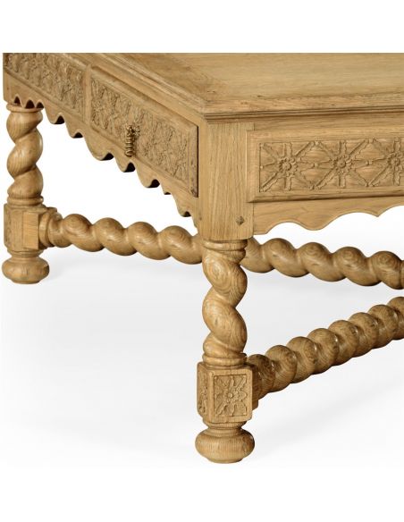 Coffee Tables Light oak square distressed coffee table