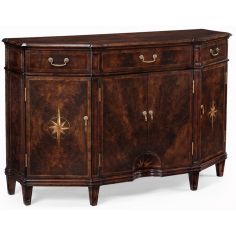 DINING ROOM FURNITURE Dark Walnut Wood Side Cabinet-81