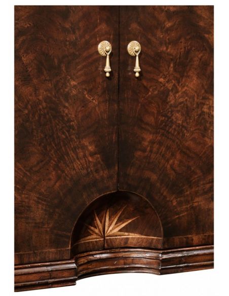 DINING ROOM FURNITURE Dark Walnut Wood Side Cabinet-81