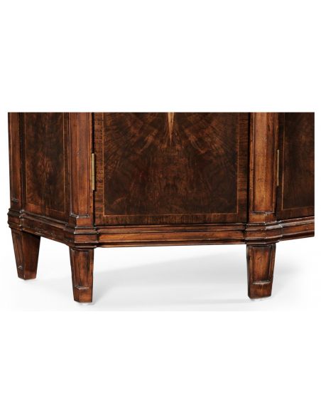 DINING ROOM FURNITURE Dark Walnut Wood Side Cabinet-81