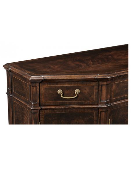 DINING ROOM FURNITURE Dark Walnut Wood Side Cabinet-81