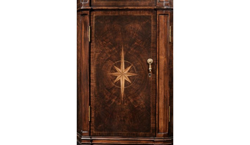 DINING ROOM FURNITURE Dark Walnut Wood Side Cabinet-81
