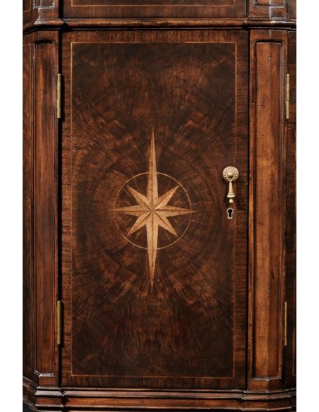 DINING ROOM FURNITURE Dark Walnut Wood Side Cabinet-81