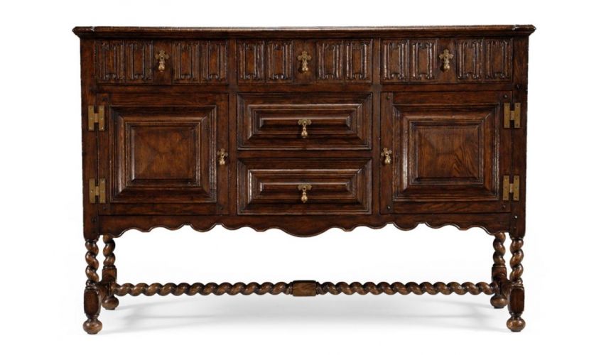 Breakfronts & China Cabinets Dining Table furniture High Oak Sideboard