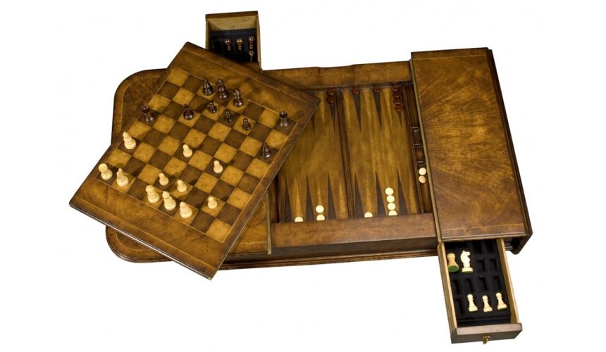 Game Card Tables & Game Chairs Game And Card Crotch Walnut Game Table