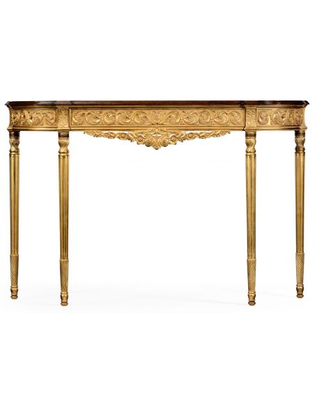 Louis IV style Narrow Console Table-31