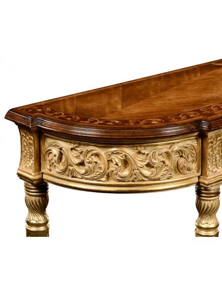 Louis IV style Narrow Console Table-31